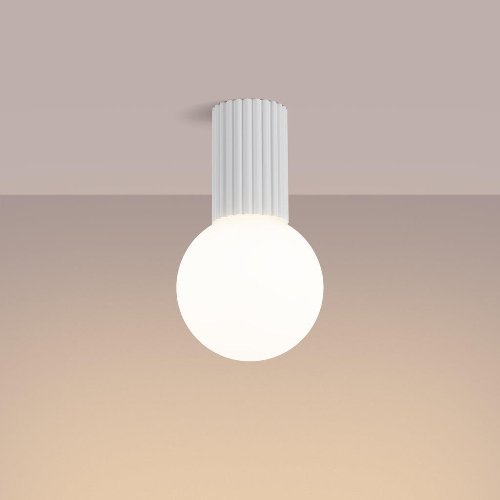 Bad-Deckenleuchte HALO weiß IP44 Sollux Lighting