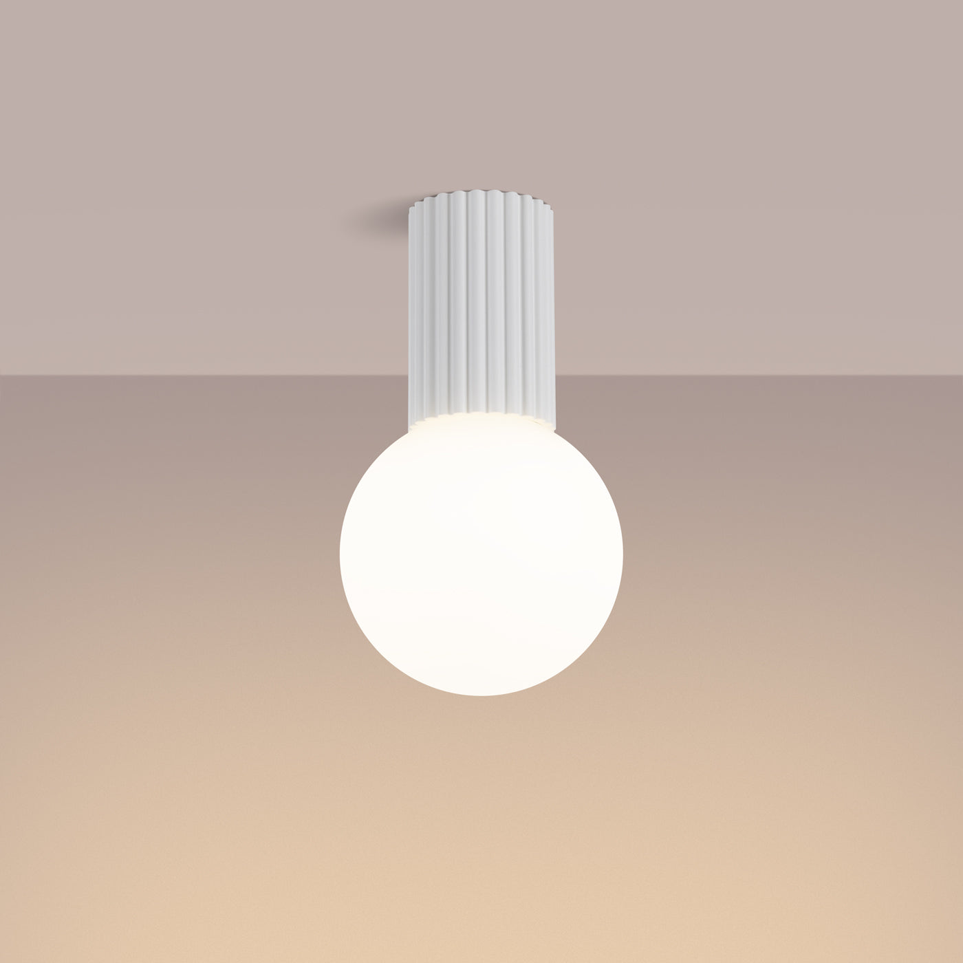Bad-Deckenleuchte HALO weiß IP44 Sollux Lighting