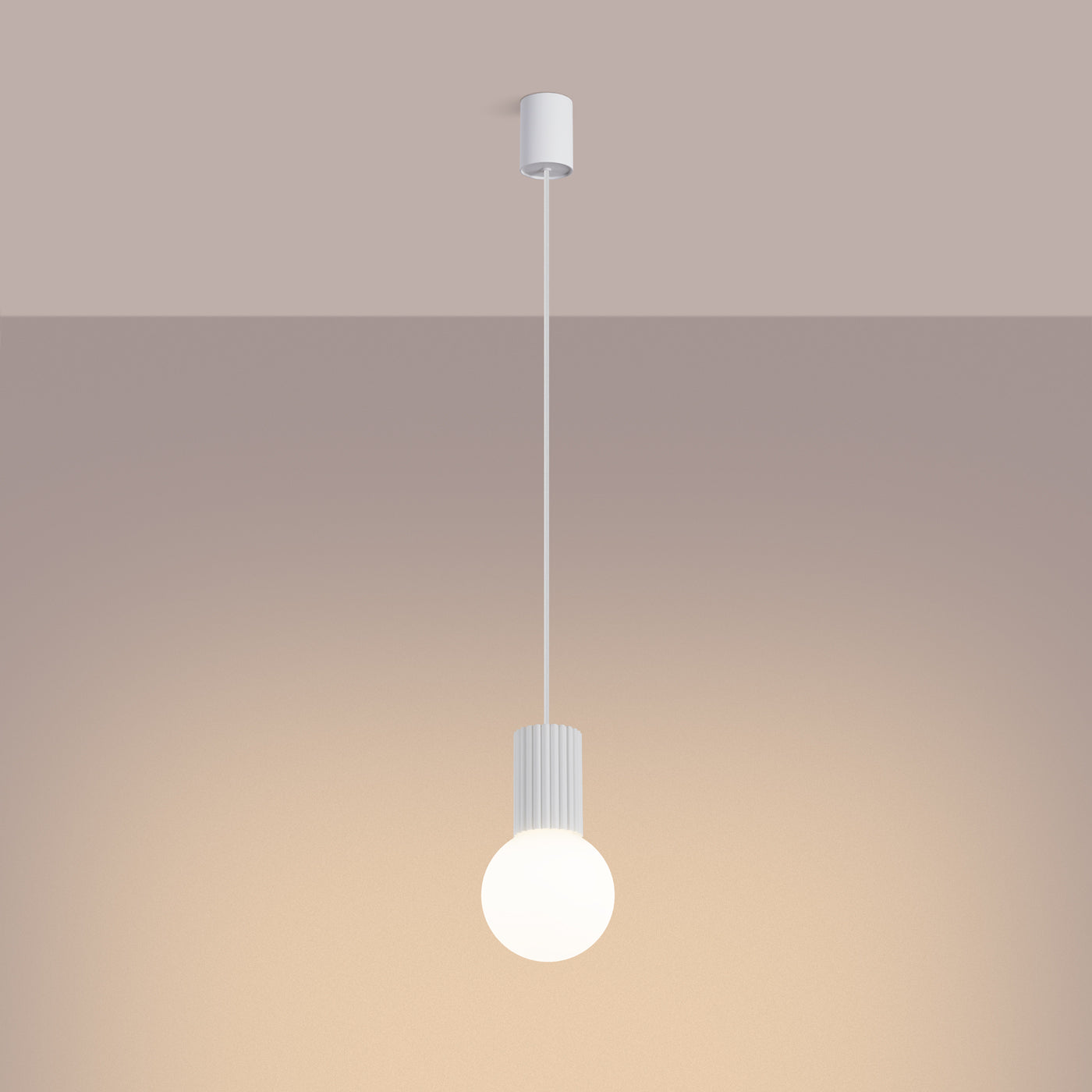 Pendelleuchte HALO 1 weiß Sollux Lighting