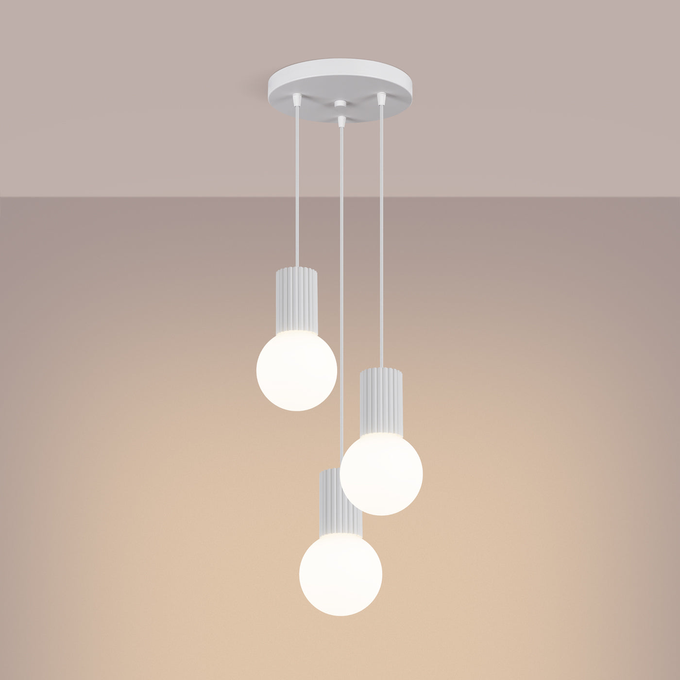 Pendelleuchte HALO 3P weiß Sollux Lighting
