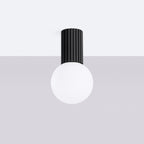 Bad-Deckenleuchte HALO schwarz IP44 Sollux Lighting