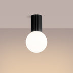 Bad-Deckenleuchte HALO schwarz IP44 Sollux Lighting