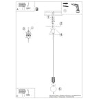 Pendelleuchte HALO 1 schwarz Sollux Lighting