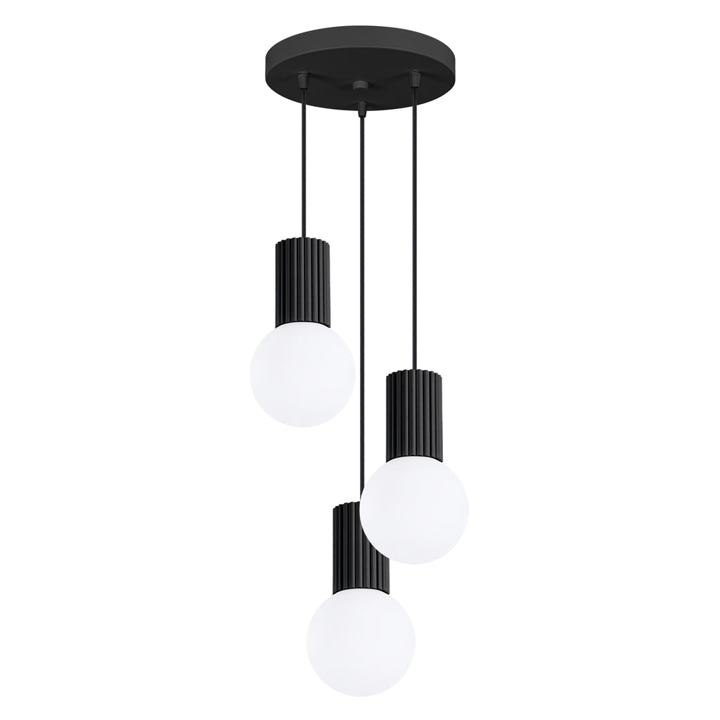 Pendelleuchte HALO 3P schwarz Sollux Lighting