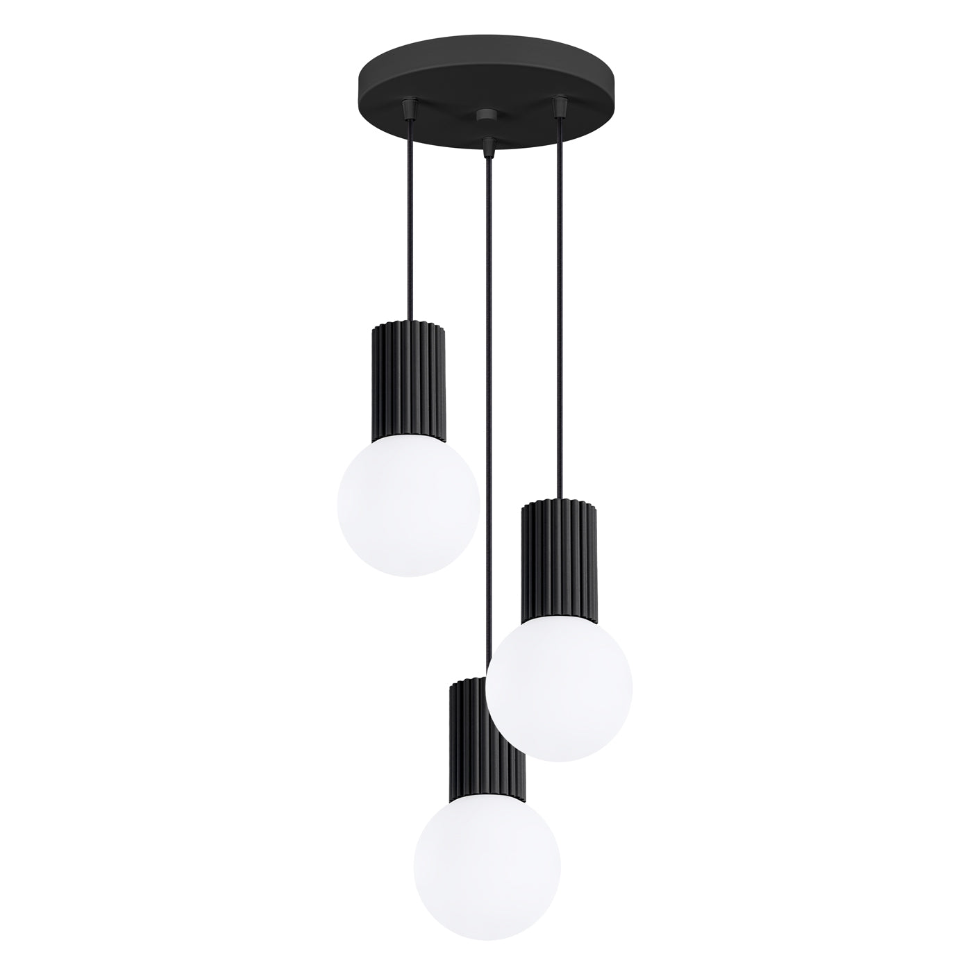 Pendelleuchte HALO 3P schwarz Sollux Lighting