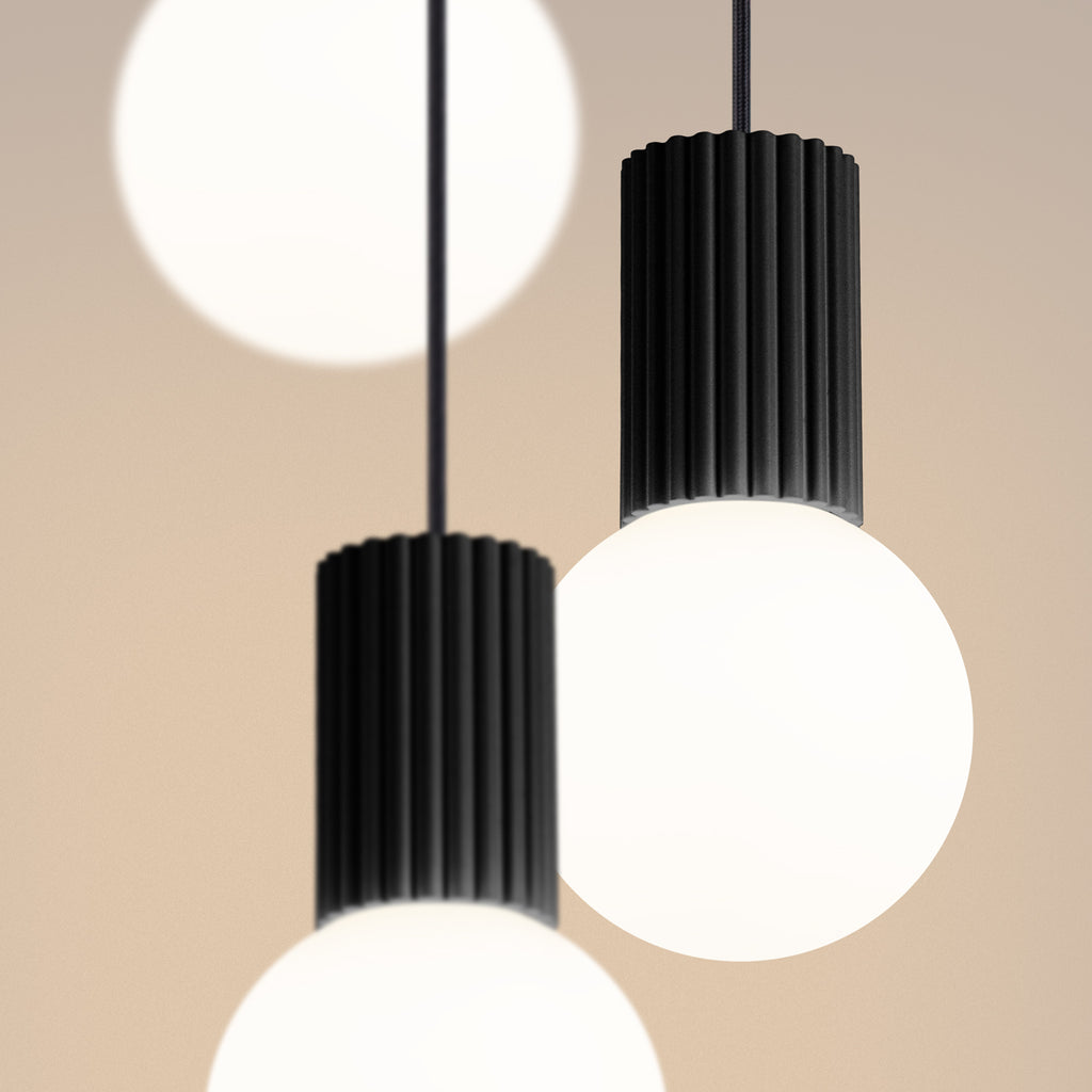 Pendelleuchte HALO 3P schwarz Sollux Lighting