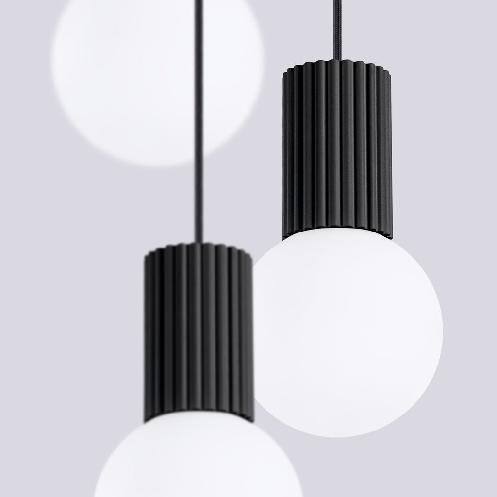 Pendelleuchte HALO 3P schwarz Sollux Lighting