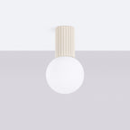 Bad-Deckenleuchte HALO beige IP44 Sollux Lighting
