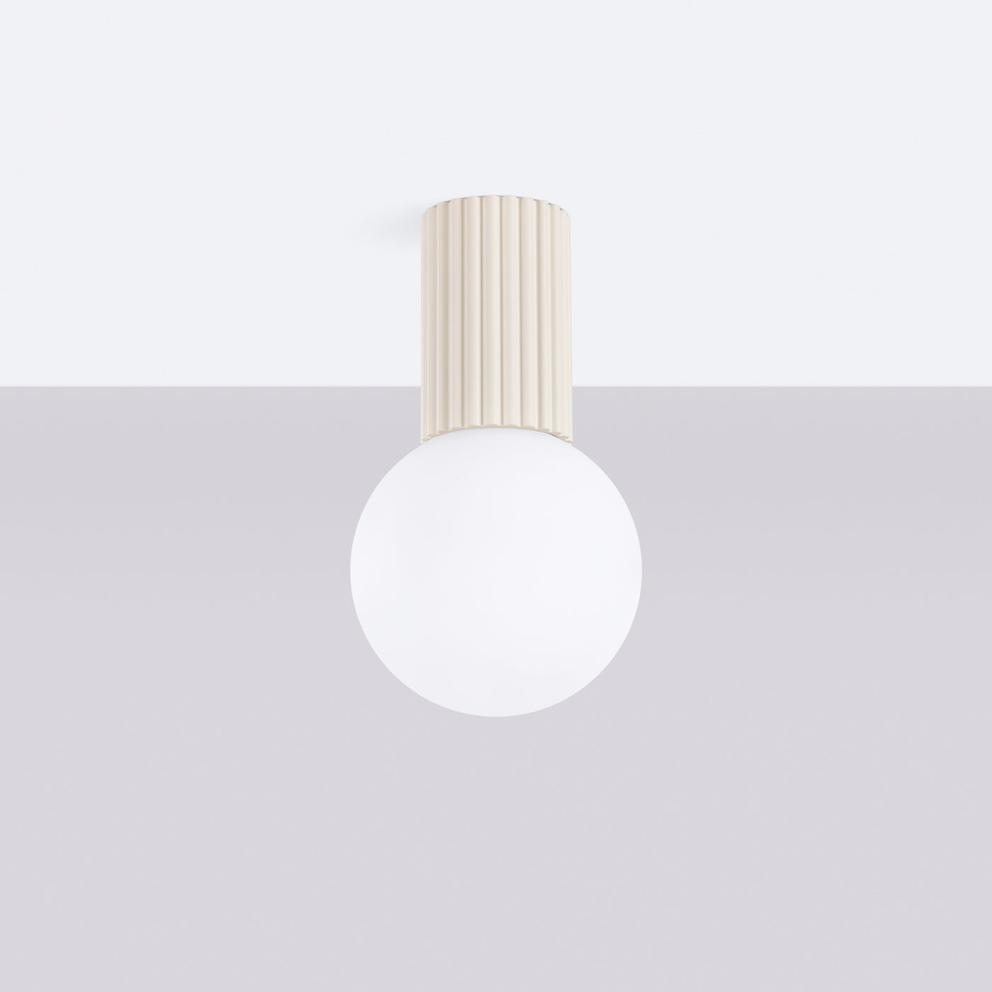 Bad-Deckenleuchte HALO beige IP44 Sollux Lighting