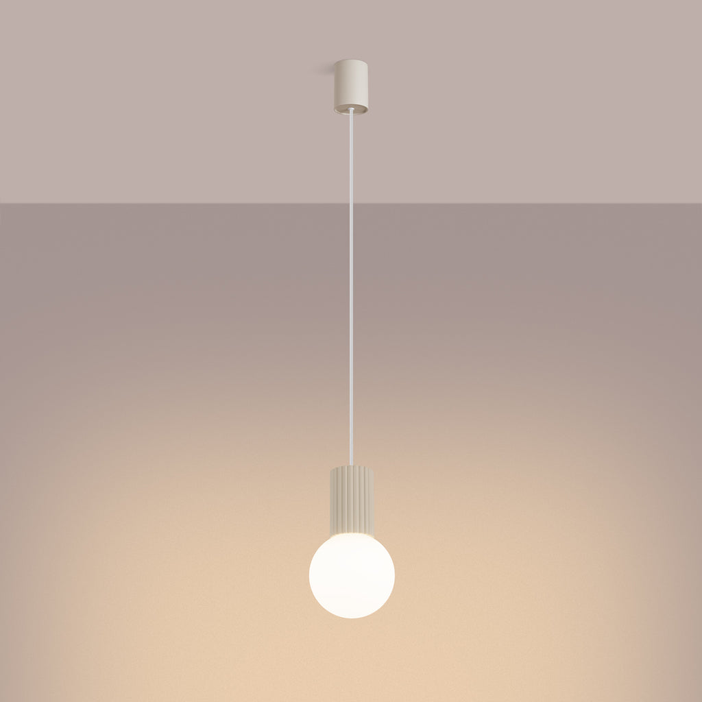 Pendelleuchte HALO 1 beige Sollux Lighting