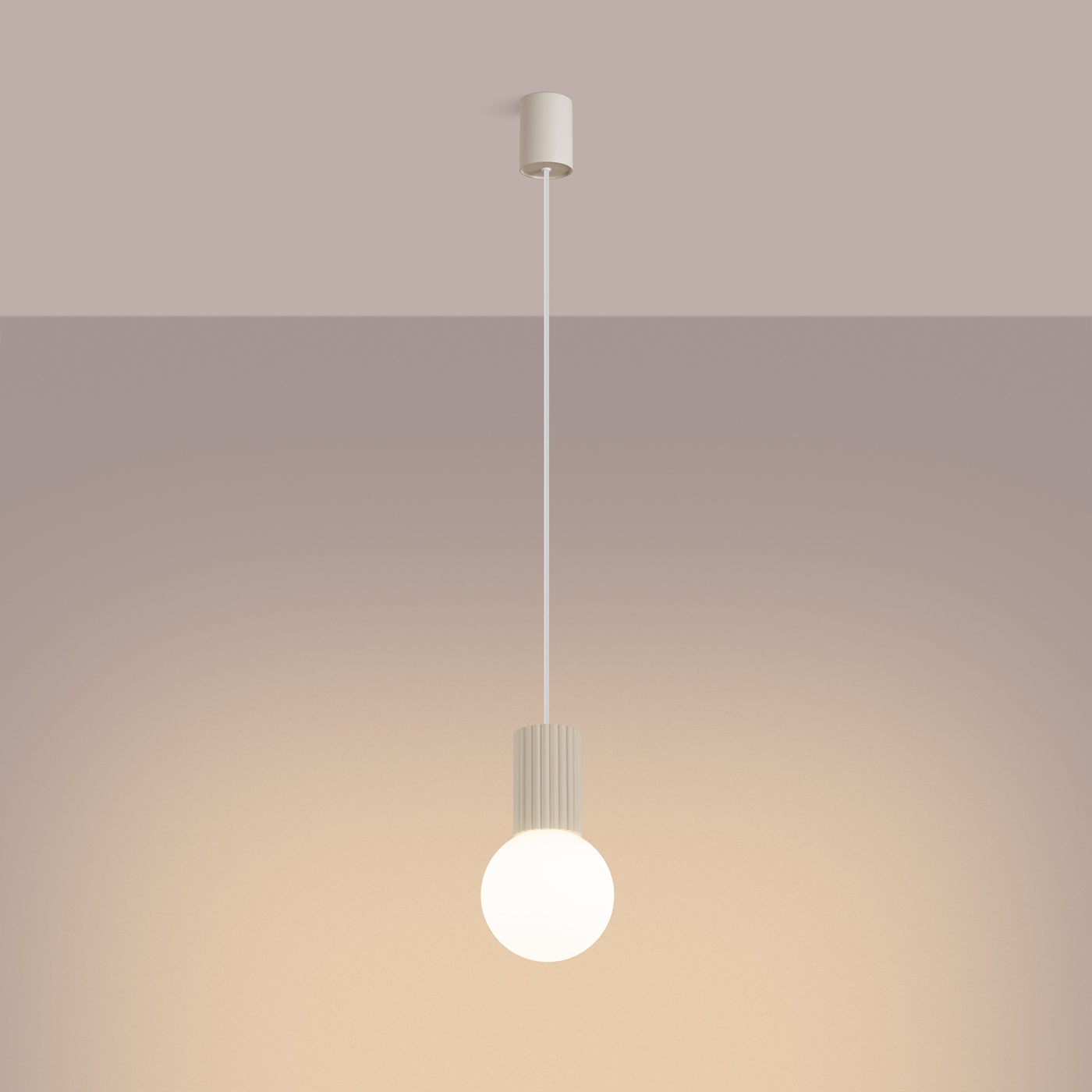 Pendelleuchte HALO 1 beige Sollux Lighting