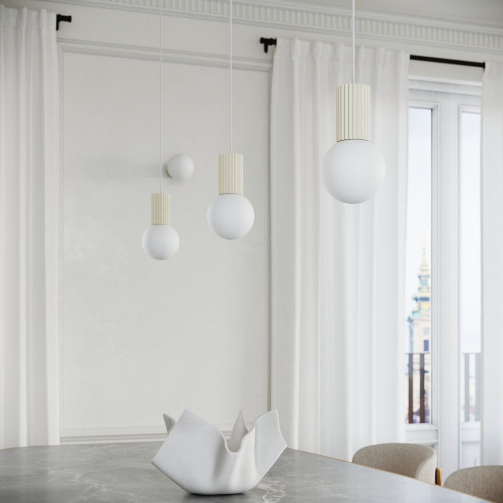 Pendelleuchte HALO 3P beige Sollux Lighting