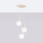 Pendelleuchte HALO 3P beige Sollux Lighting