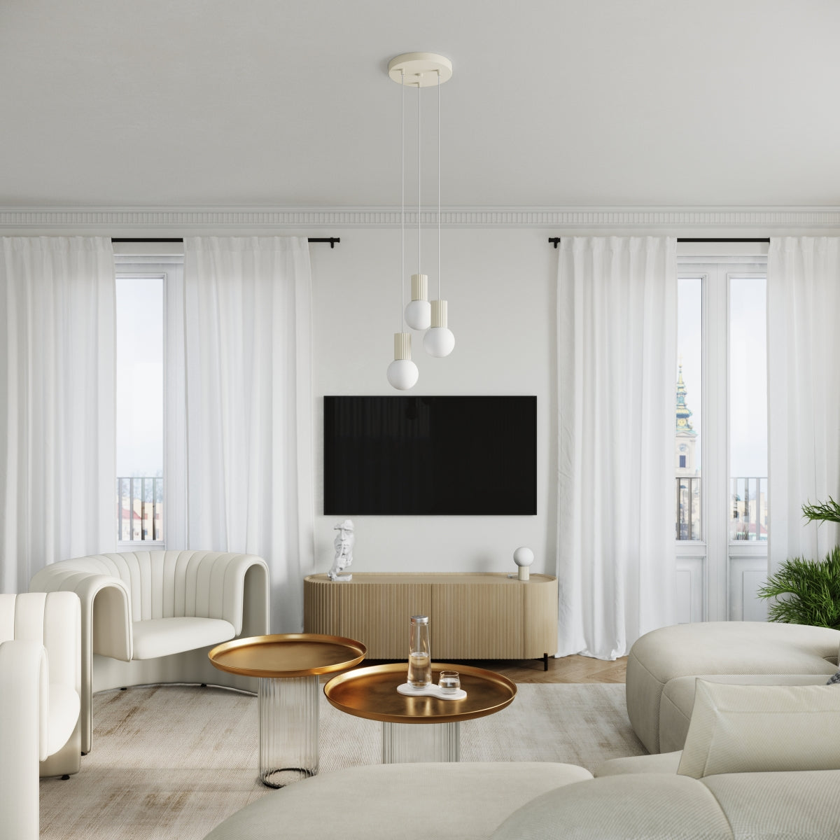 Tischleuchte HALO beige Sollux Lighting
