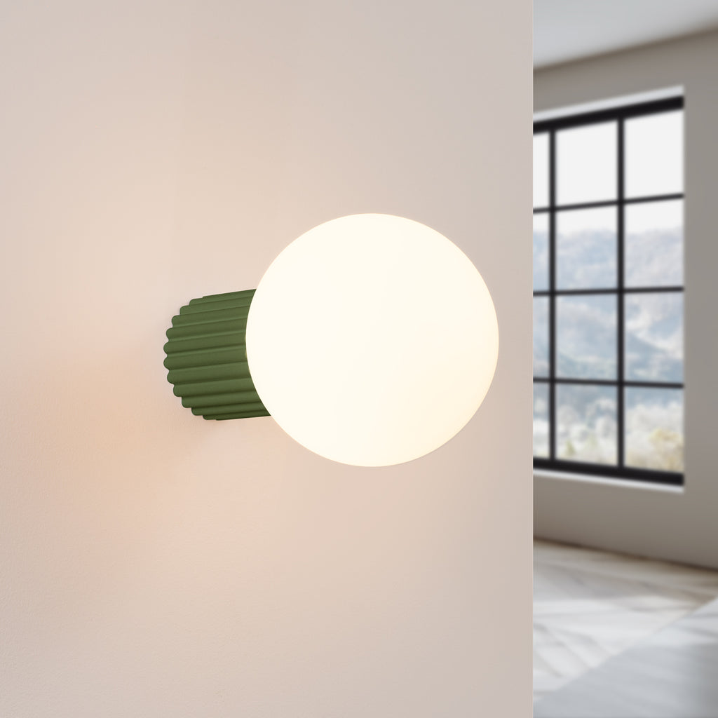 Wandleuchte HALO olivgrün IP44 Sollux Lighting