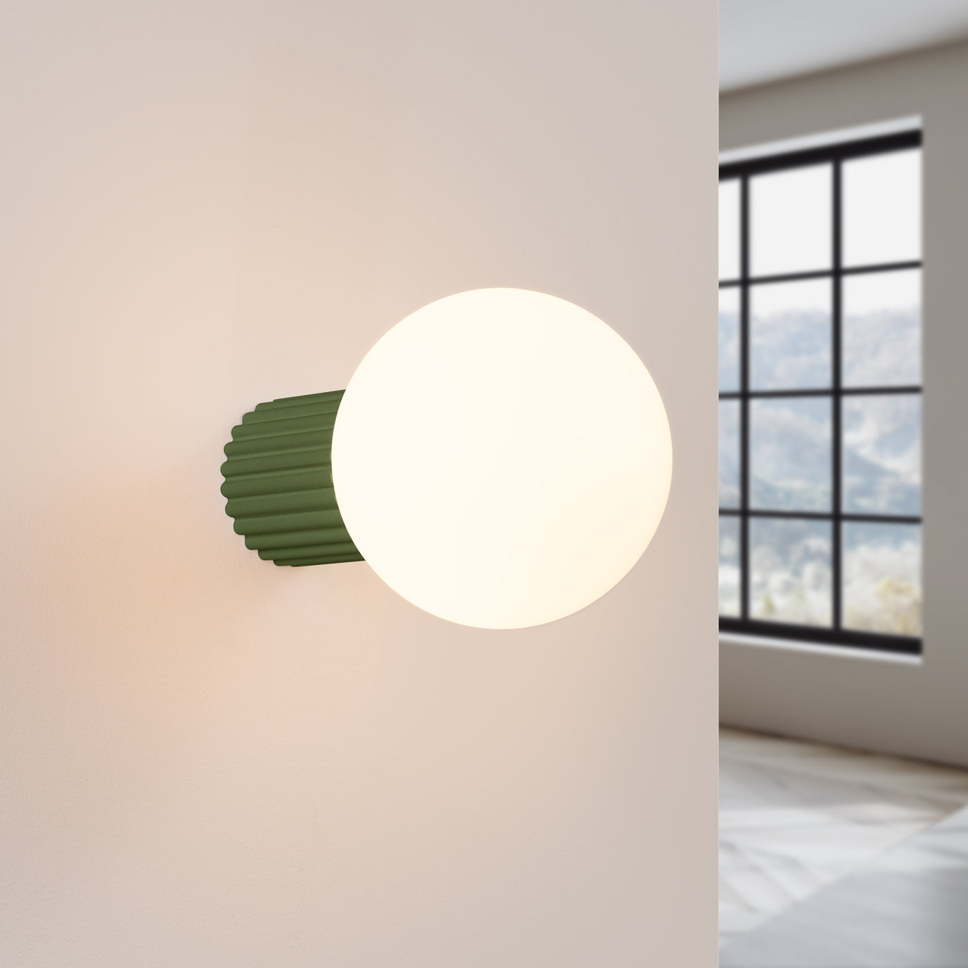 Wandleuchte HALO olivgrün IP44 Sollux Lighting