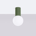 Bad-Deckenleuchte HALO olivgrün IP44 Sollux Lighting
