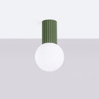 Bad-Deckenleuchte HALO olivgrün IP44 Sollux Lighting