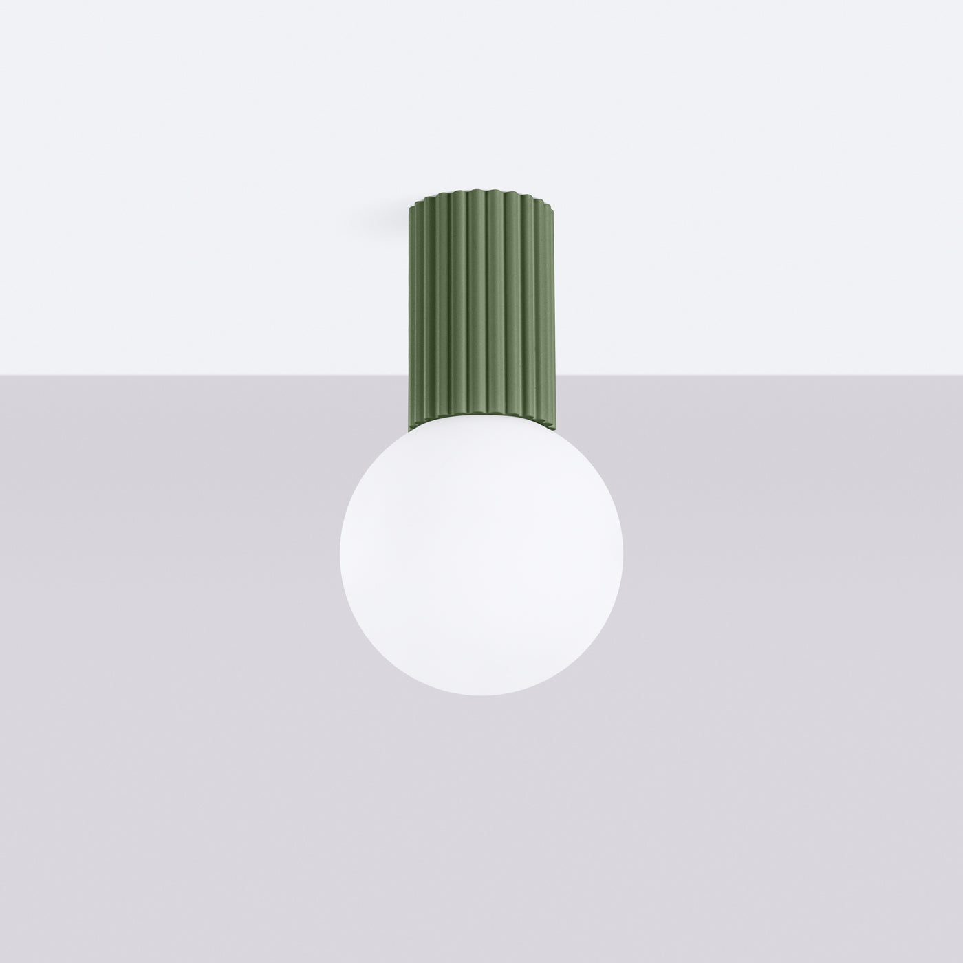 Bad-Deckenleuchte HALO olivgrün IP44 Sollux Lighting