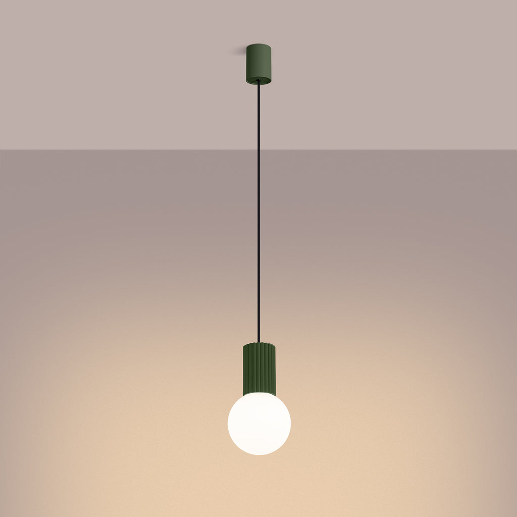 Pendelleuchte HALO 1 olivgrün Sollux Lighting