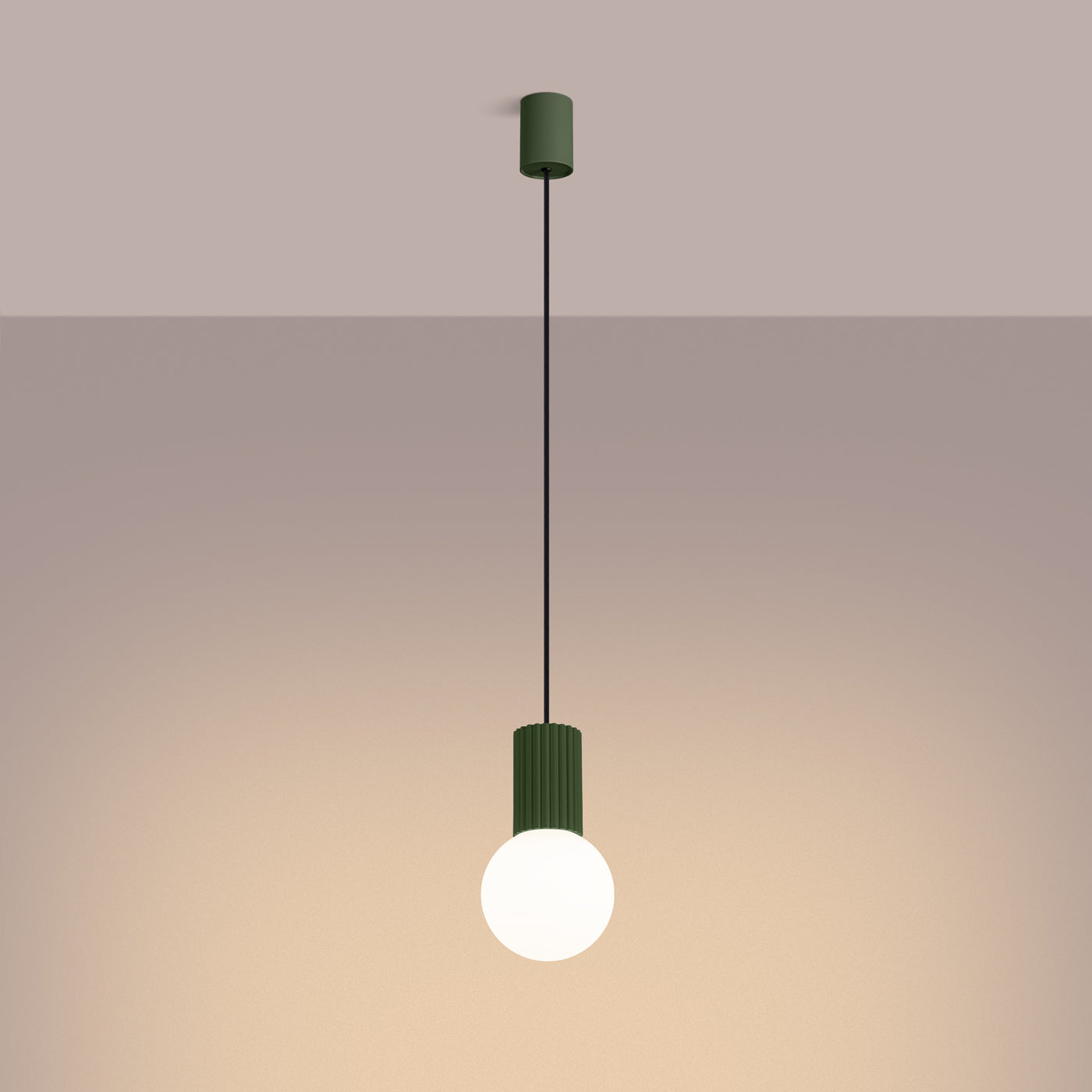 Pendelleuchte HALO 1 olivgrün Sollux Lighting