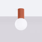 Bad-Deckenleuchte HALO roter Ocker IP44 Sollux Lighting