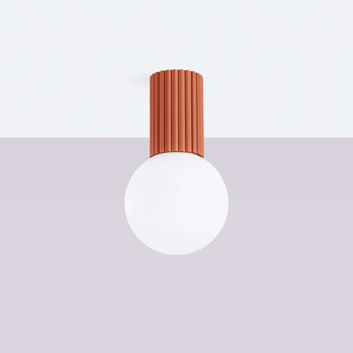 Bad-Deckenleuchte HALO roter Ocker IP44 Sollux Lighting
