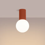 Bad-Deckenleuchte HALO roter Ocker IP44 Sollux Lighting