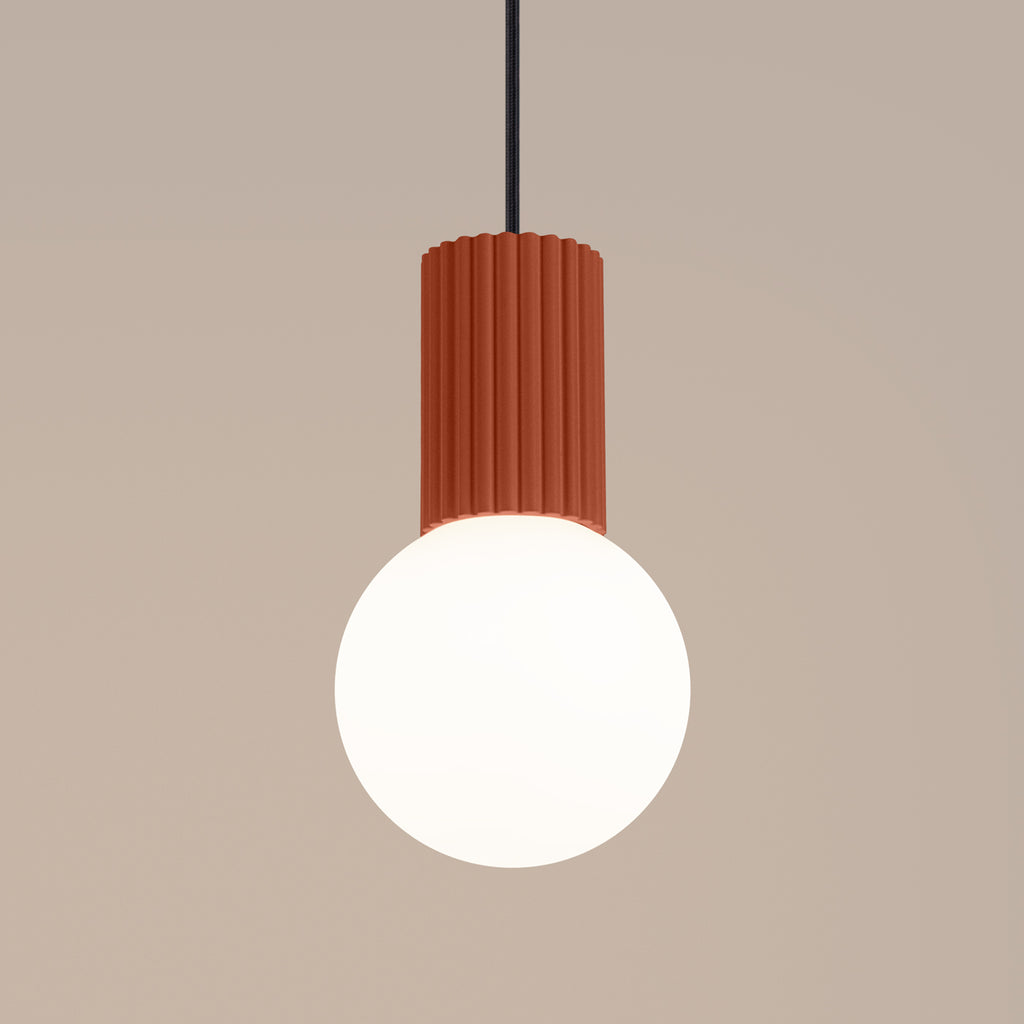 Pendelleuchte HALO 1 roter Ocker Sollux Lighting