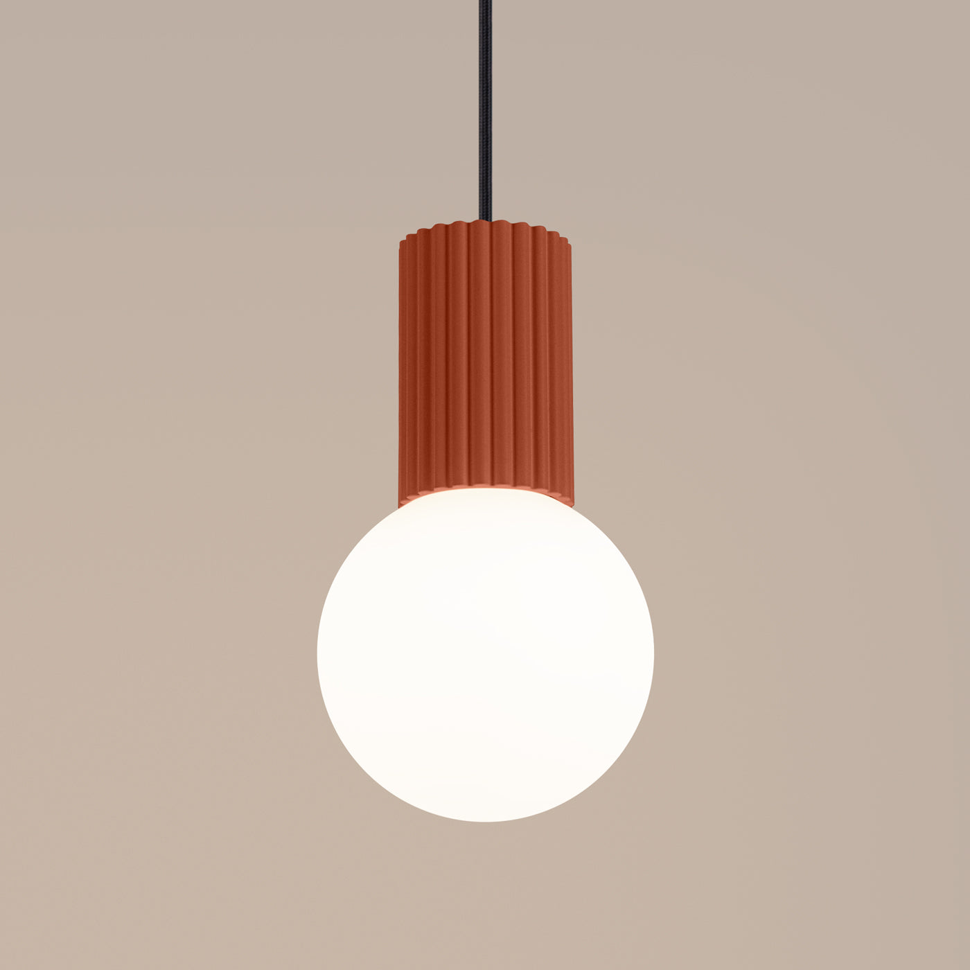 Pendelleuchte HALO 1 roter Ocker Sollux Lighting