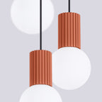 Pendelleuchte HALO 3P roter Ocker Sollux Lighting