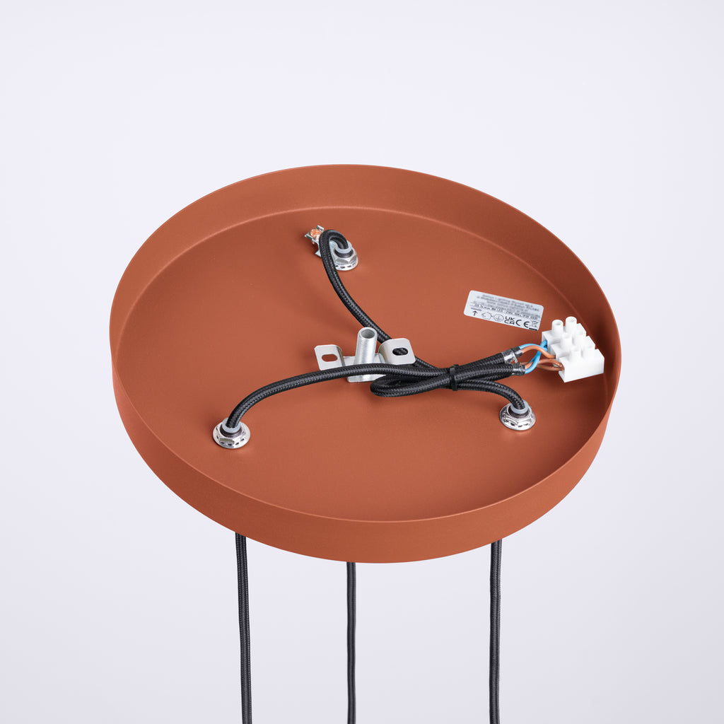 Pendelleuchte HALO 3P roter Ocker Sollux Lighting