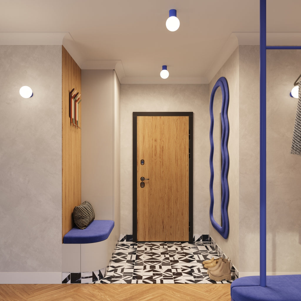 Bad-Deckenleuchte HALO ultramarin IP44 Sollux Lighting