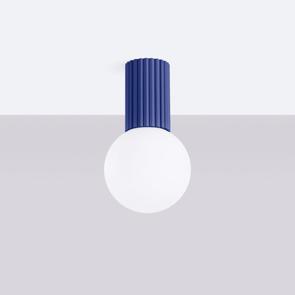 Bad-Deckenleuchte HALO ultramarin IP44 Sollux Lighting