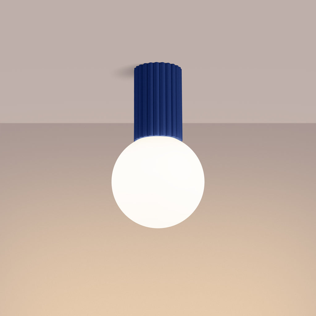 Bad-Deckenleuchte HALO ultramarin IP44 Sollux Lighting