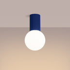 Bad-Deckenleuchte HALO ultramarin IP44 Sollux Lighting