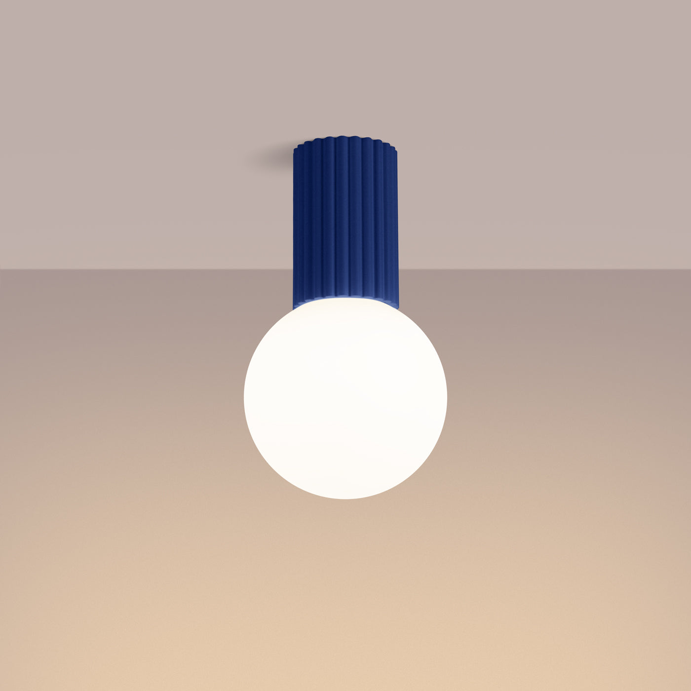 Bad-Deckenleuchte HALO ultramarin IP44 Sollux Lighting