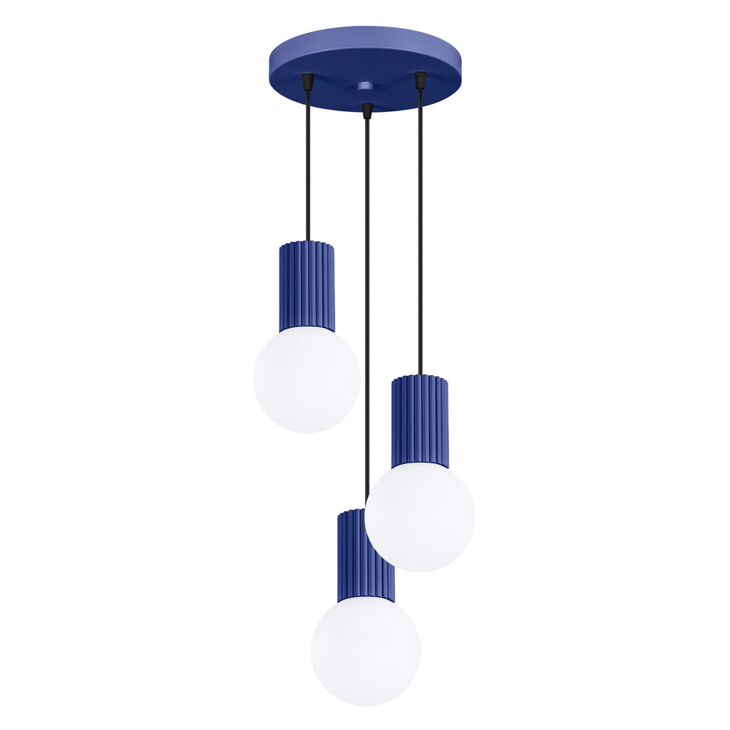 Pendelleuchte HALO 3P ultramarin Sollux Lighting