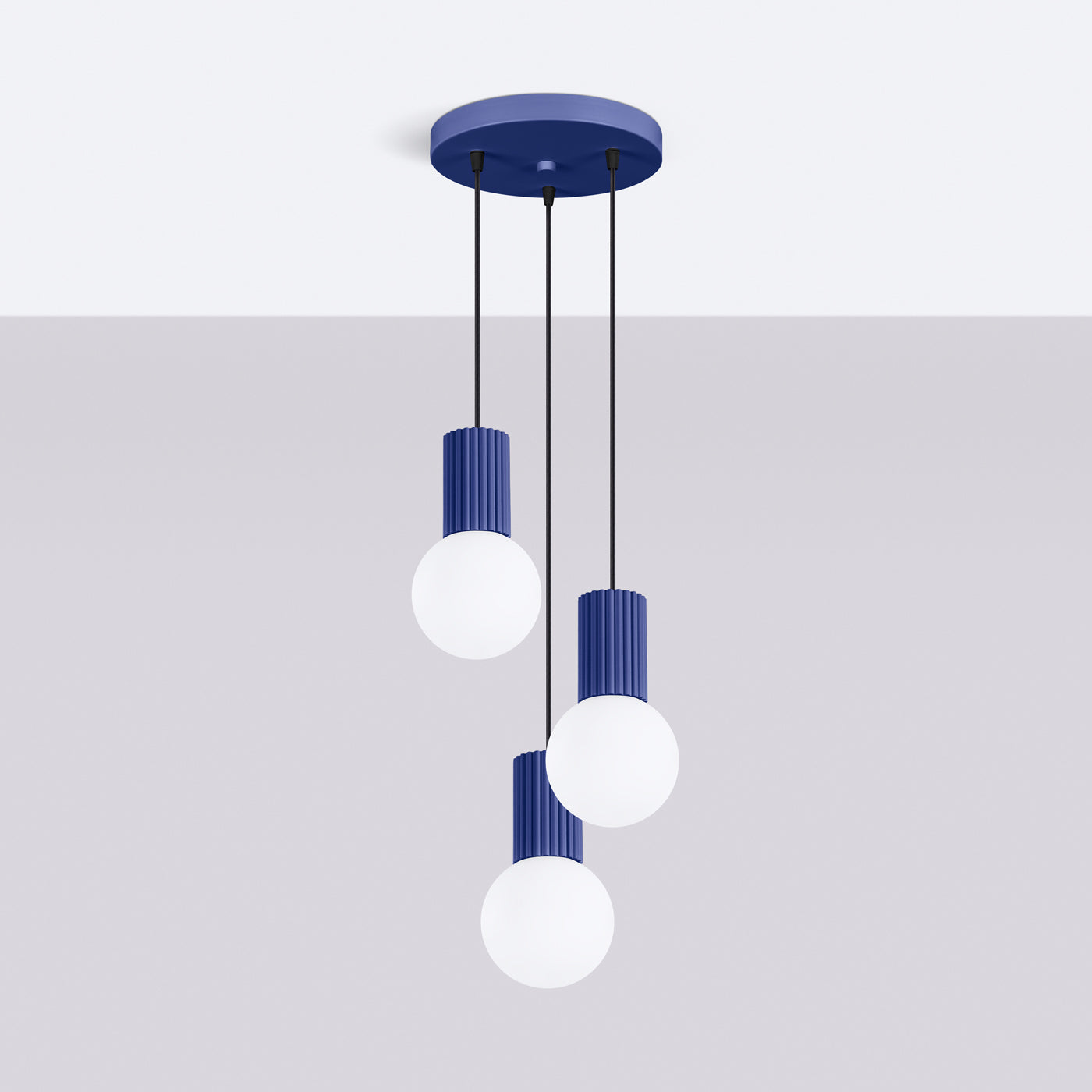 Pendelleuchte HALO 3P ultramarin Sollux Lighting