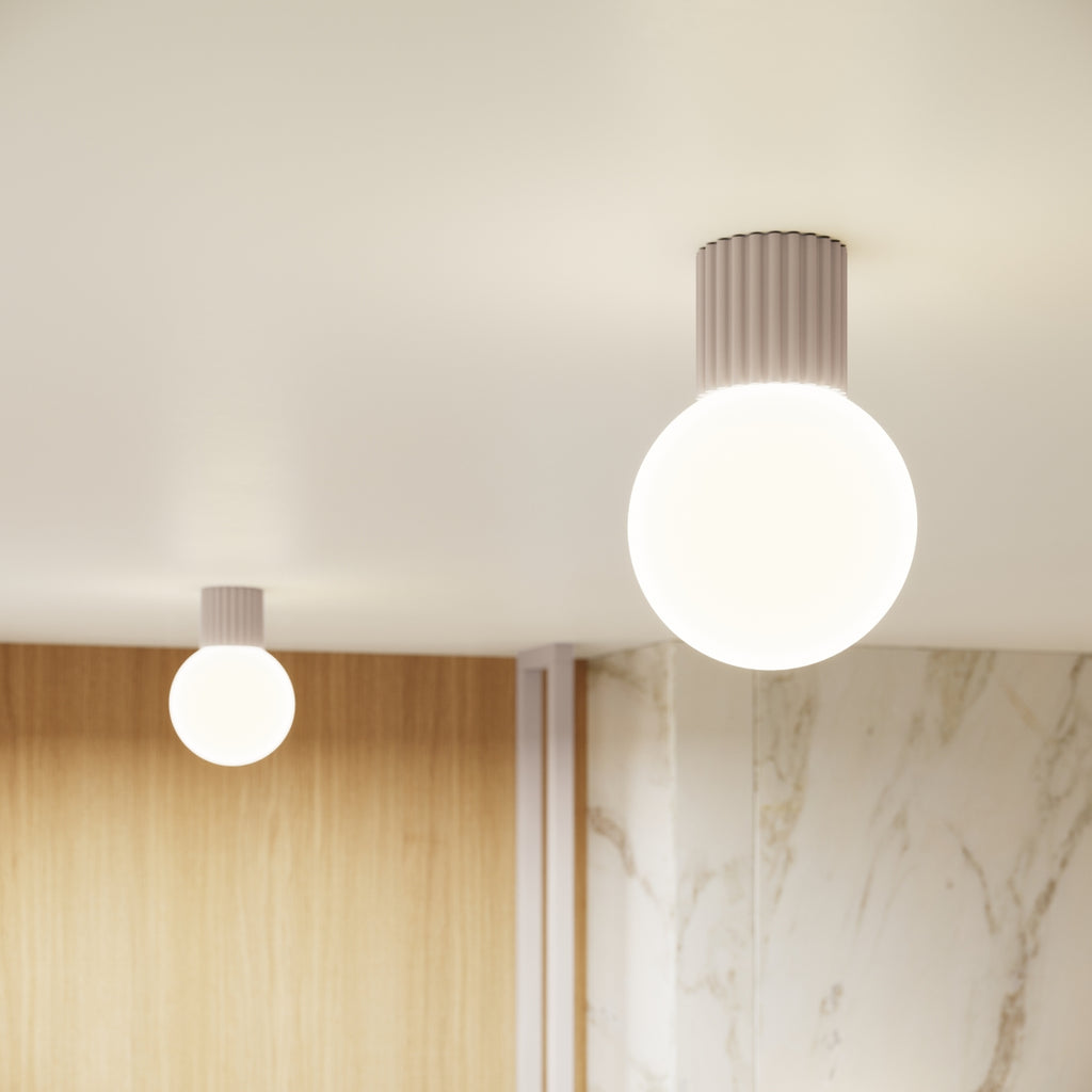 Bad-Deckenleuchte HALO taupe IP44 Sollux Lighting