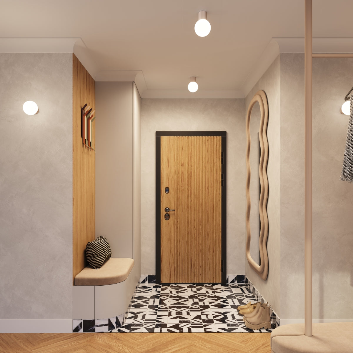 Bad-Deckenleuchte HALO taupe IP44 Sollux Lighting