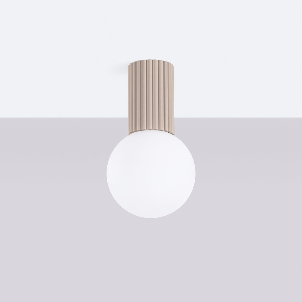 Bad-Deckenleuchte HALO taupe IP44 Sollux Lighting
