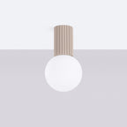 Bad-Deckenleuchte HALO taupe IP44 Sollux Lighting