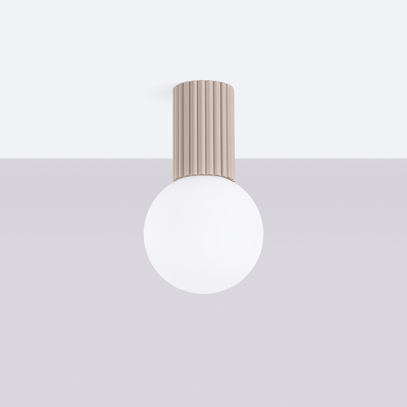 Bad-Deckenleuchte HALO taupe IP44 Sollux Lighting
