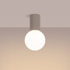 Bad-Deckenleuchte HALO taupe IP44 Sollux Lighting