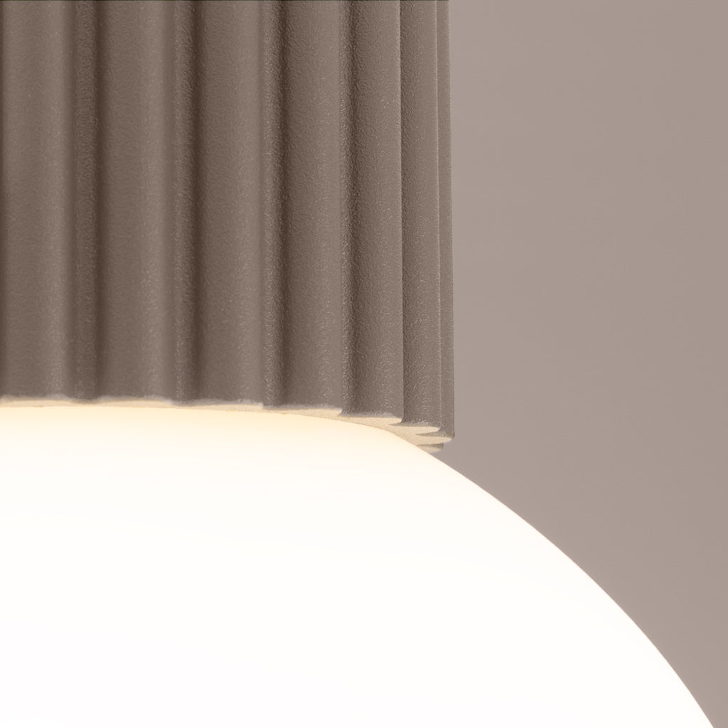 Bad-Deckenleuchte HALO taupe IP44 Sollux Lighting