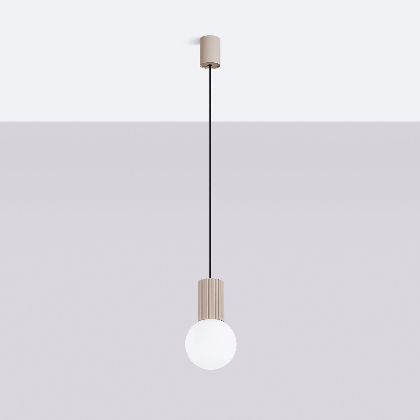 Pendelleuchte HALO 1 taupe Sollux Lighting