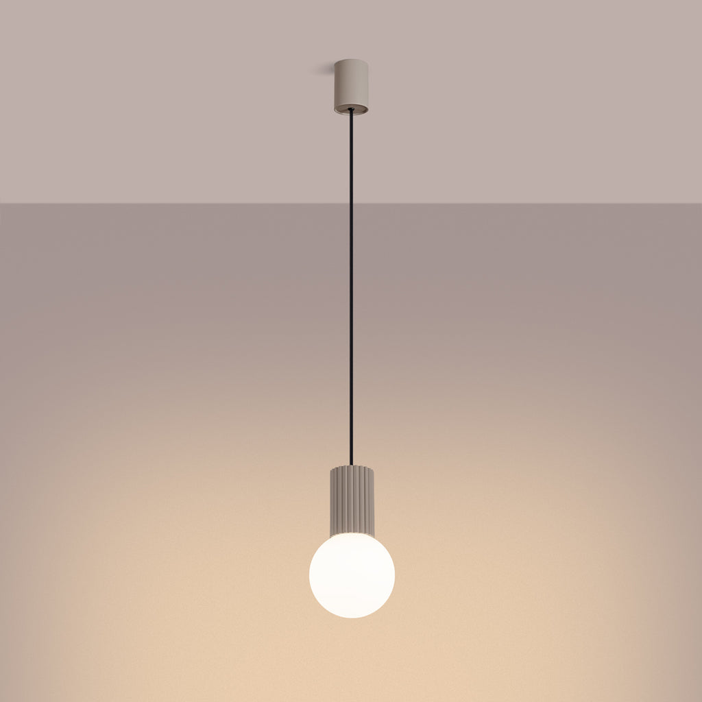 Pendelleuchte HALO 1 taupe Sollux Lighting