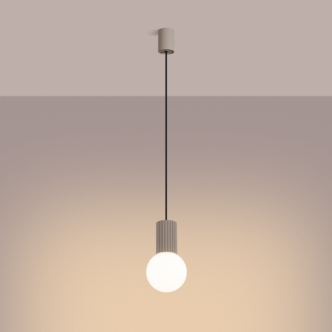 Pendelleuchte HALO 1 taupe Sollux Lighting