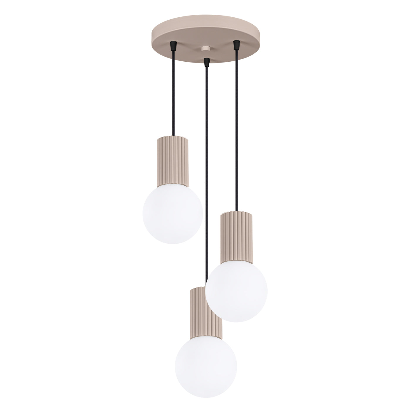 Pendelleuchte HALO 3P taupe Sollux Lighting